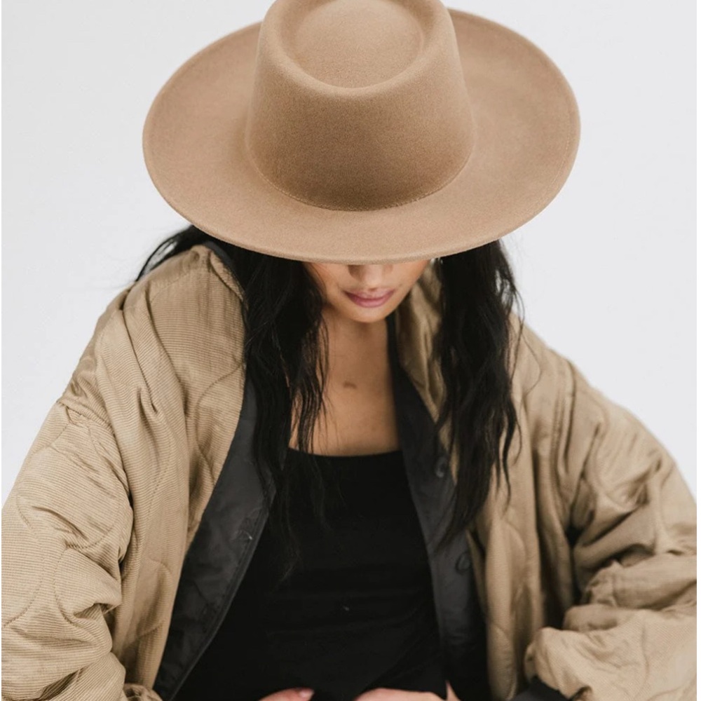 • Gigi Pip Ginger Gambler Hat • Classic Tan Fedora